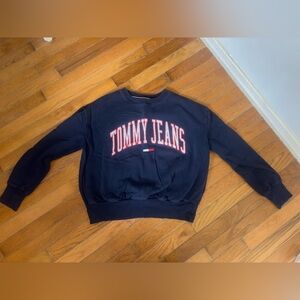 Tommy Hilfiger Navy Sweatshirt with Red and White Accents